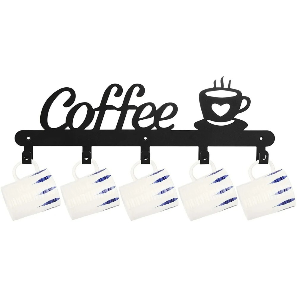 Coffee Tea Holder - 금속 벽걸이형 커피 머그컵 걸이, 코트/모자/열쇠