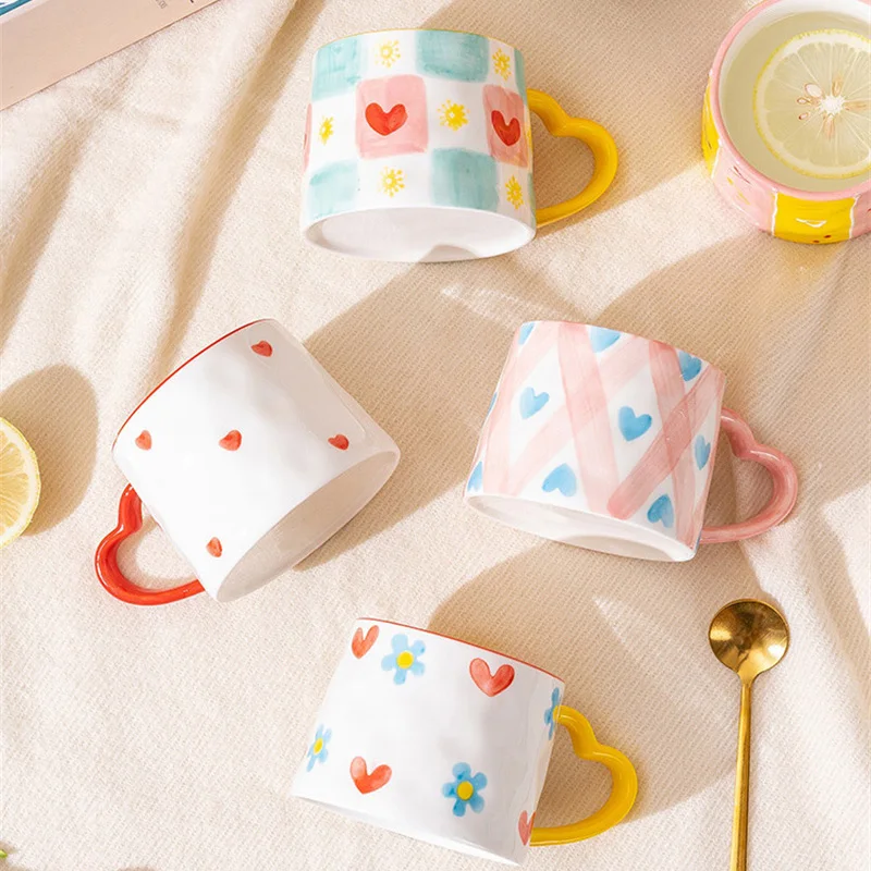 Coffee Tea Love - 수제 러브 하트 커피 컵, 크리에이티브