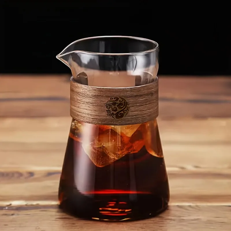 French Press Glass - 목재 내열성 층, 높은 붕규산 에스프레소