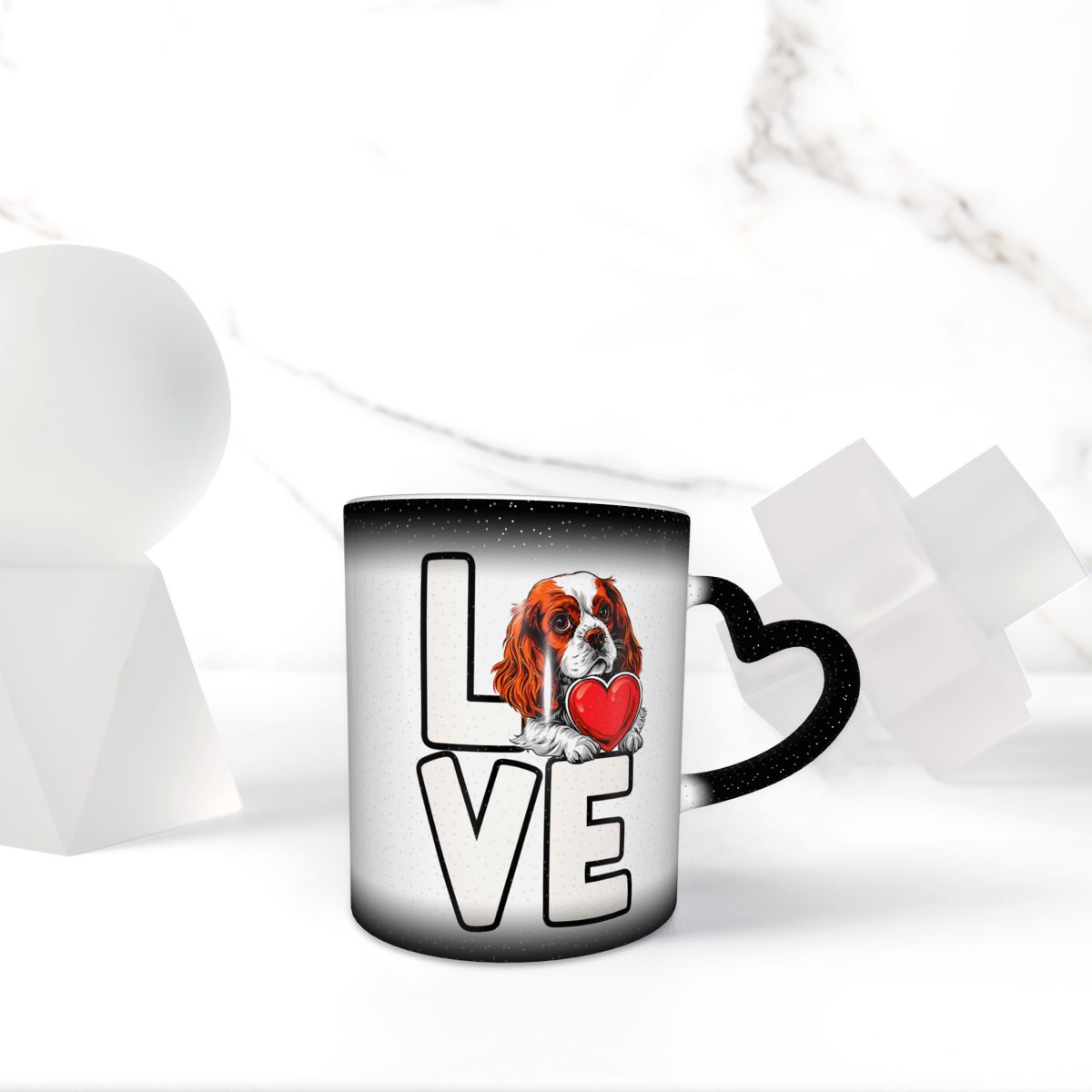 Coffee Tea Love - 캐벌리어 킹 찰스 스패니얼 강아지 사랑