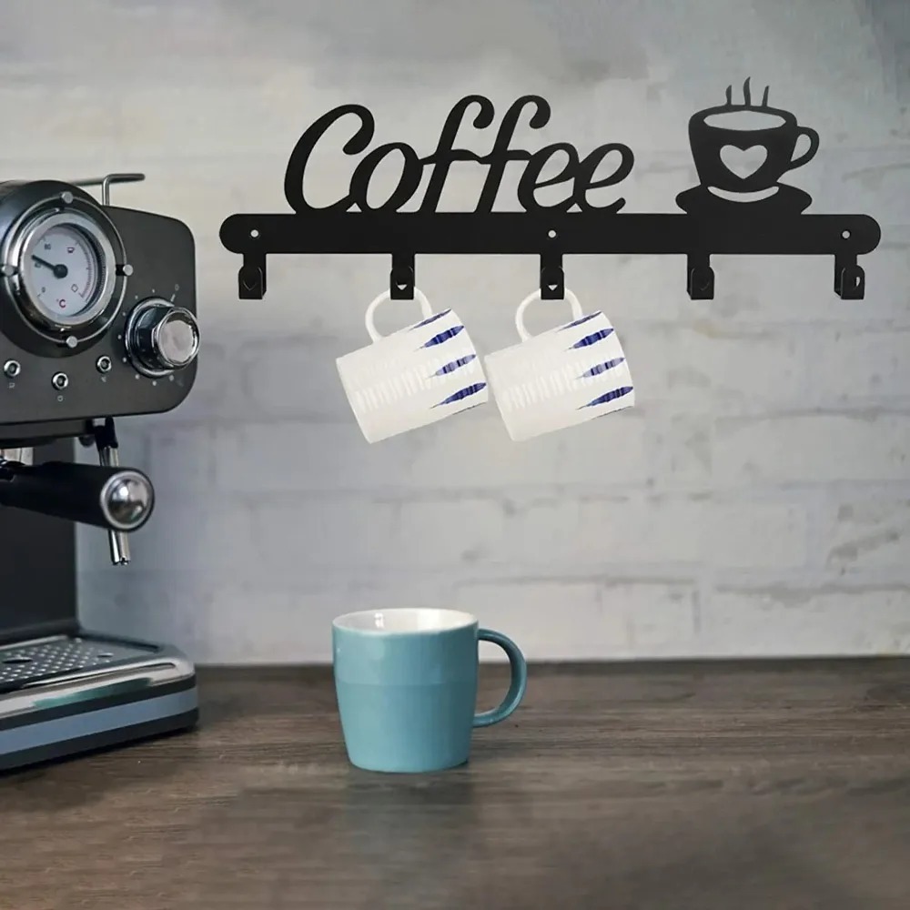 금속 벽걸이형 커피 머그컵 걸이, 코트/모자/열쇠 걸이 - Coffee Tea Holder 리뷰 및 가격