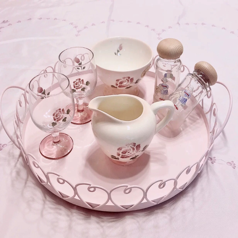 북유럽풍 단철 원형 러브 테이블웨어 트레이 홈 거실 크 - Coffee Tea Love 리뷰 및 가격