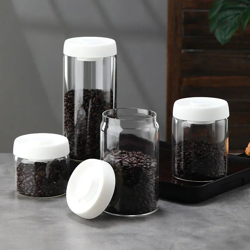 수동 진공 밀폐 커피 병 고붕규산 유리 습기 방지 차  - Coffee Tea Jug 리뷰 및 가격