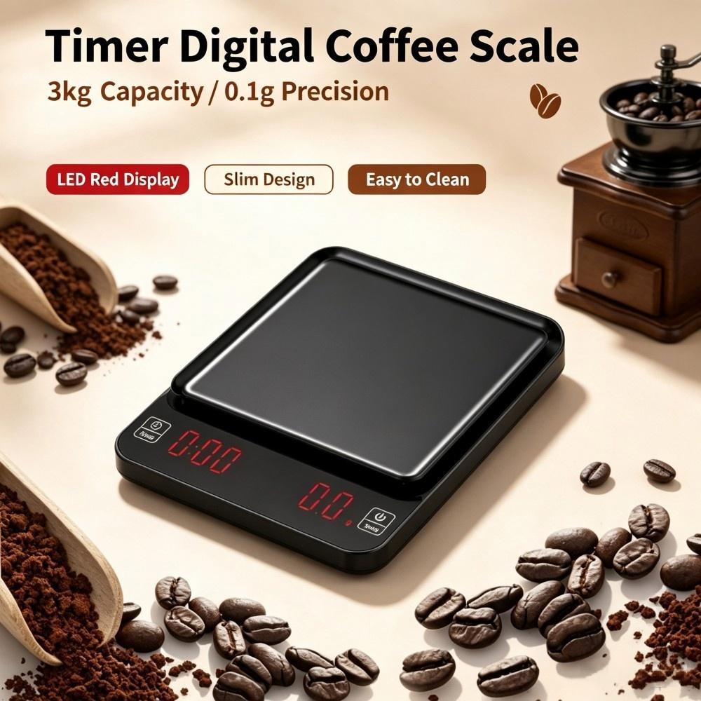 3kg/0.1g 고정밀 디지털 커피 저울, LED 휴대 - Coffee&Tea House Menu 리뷰 및 가격