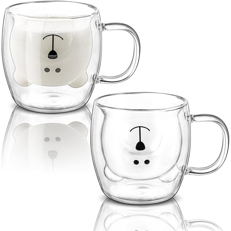 A76I-귀여운 곰돌이 디자인 2팩 이중벽 보온 유리  - Double Wall Mug 리뷰 및 가격