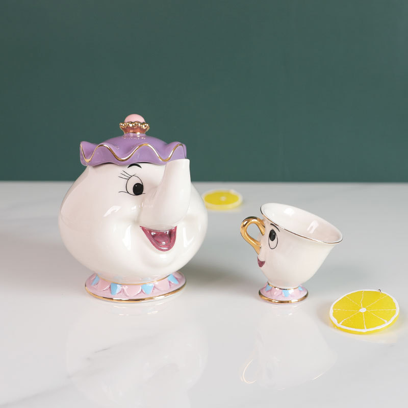뜨거운 차 주전자 만화 미녀와 야수 커피 포트 머그컵  - Coffee Tea Jug 리뷰 및 가격
