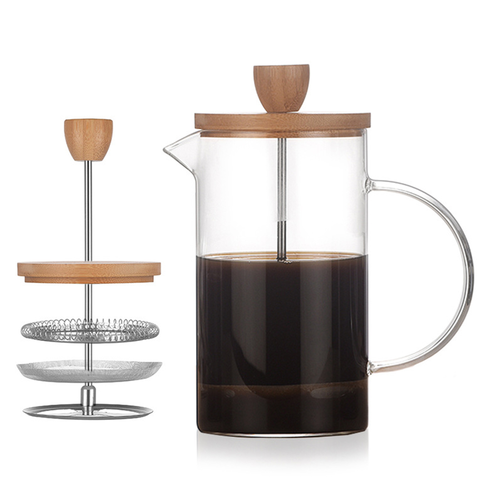 다용도 홈 프렌치 필터 프레스 포트 다기능 커피 및 차 - French Press Glass 리뷰 및 가격
