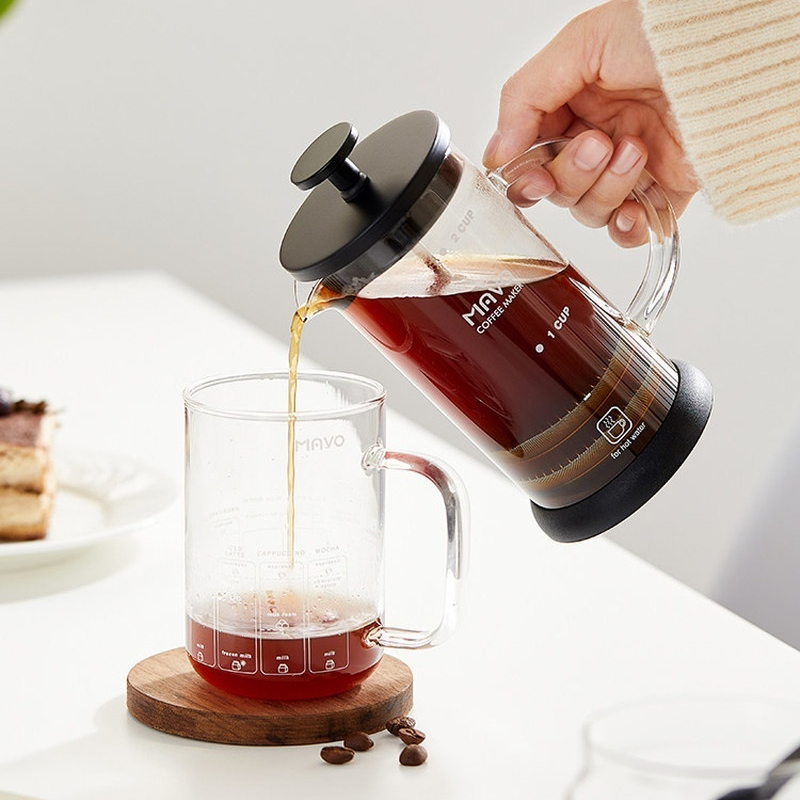 MAVO 프렌치 프레스 커피 메이커 이중 메쉬 필터 2 - French Press Glass 리뷰 및 가격