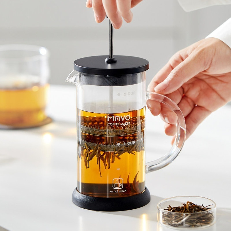 MAVO 프렌치 프레스 커피 메이커 이중 메쉬 필터 2 - French Press Glass 리뷰 및 가격