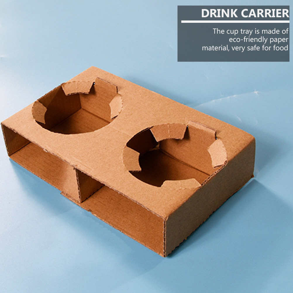 10Pcs 친환경 생분해성 종이 음료 캐리어 트레이 커 - Coffee Tea Holder 리뷰 및 가격