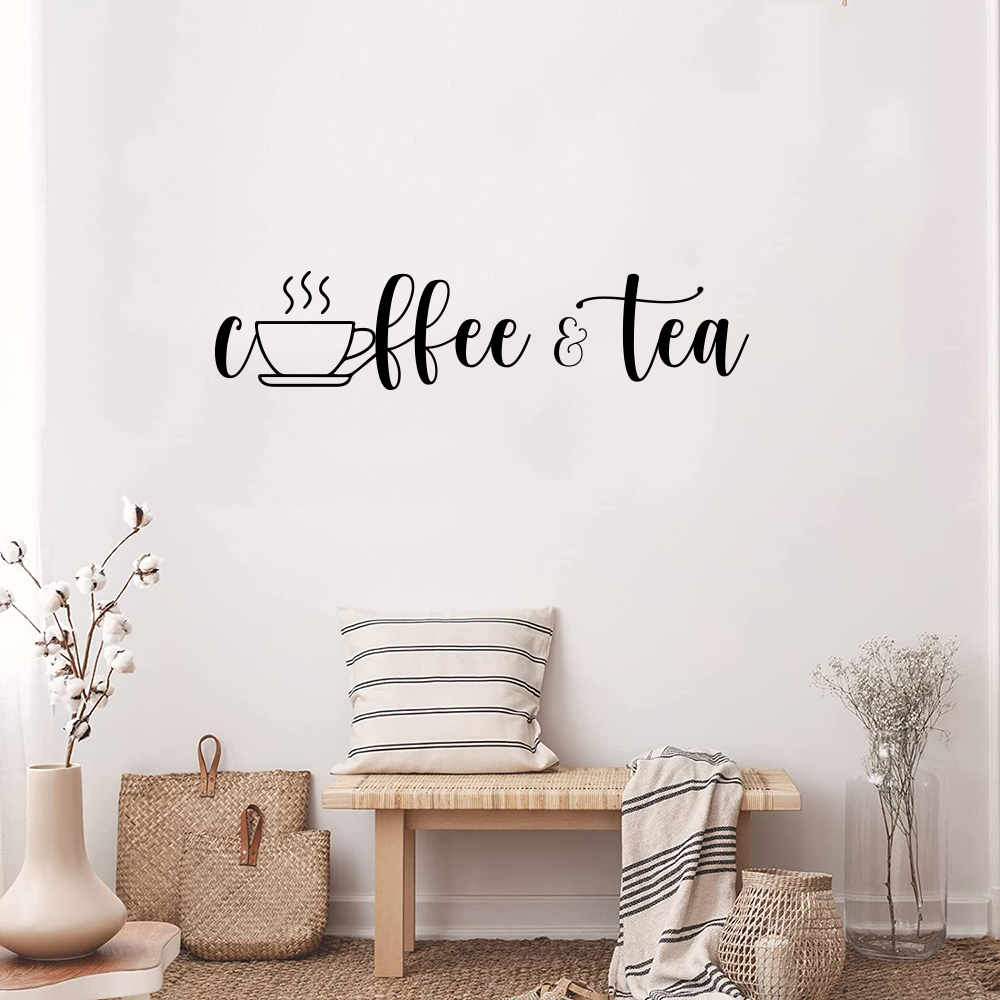 커피 및 차 머그잔 바 창문 벽 스티커, 농가 주방 레 - Coffee Tea Love 리뷰 및 가격