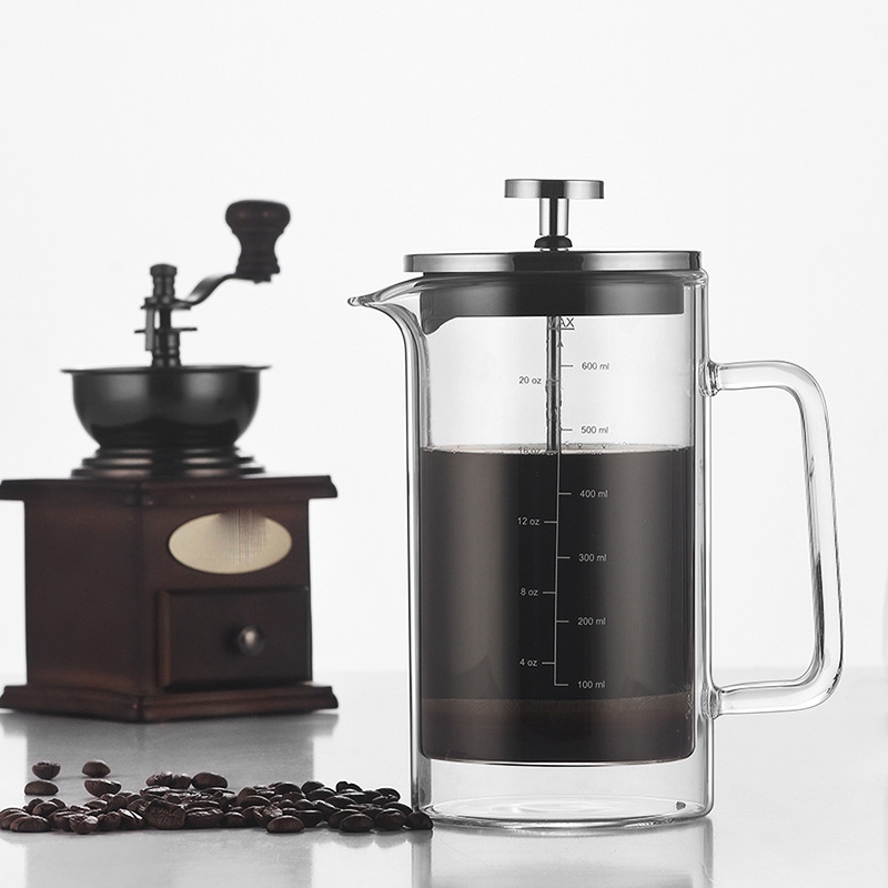 이중층 고 붕규산염 유리 프레스 포트, 프레스 필터 커 - French Press Glass 리뷰 및 가격
