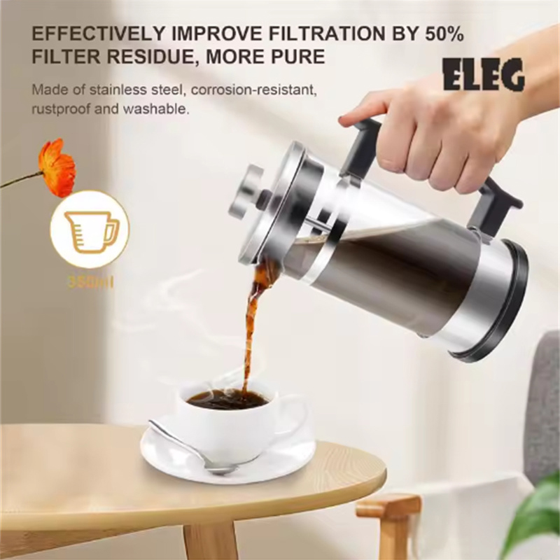 필터가 있는 커피 프렌치 프레스 포트, 고붕규산 유리  - French Press Glass 리뷰 및 가격