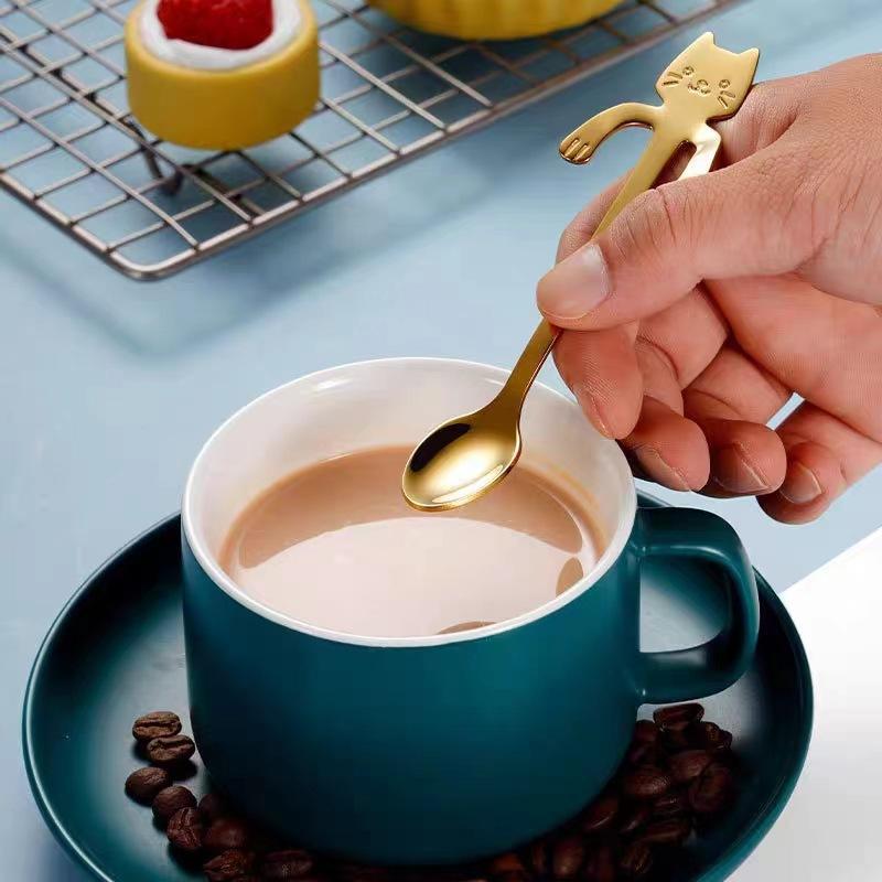 [신제품] [신제품] 스테인레스 스틸 귀여운 고양이 모 - Coffee Tea Love 리뷰 및 가격